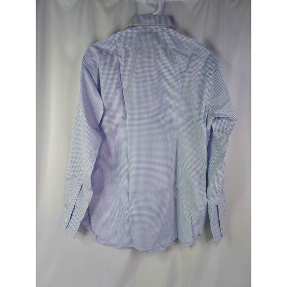 Freemans Sporting Club FSC Blue Checked Dress English Spread Shirt Men's 15-34 - Picture 2 of 6